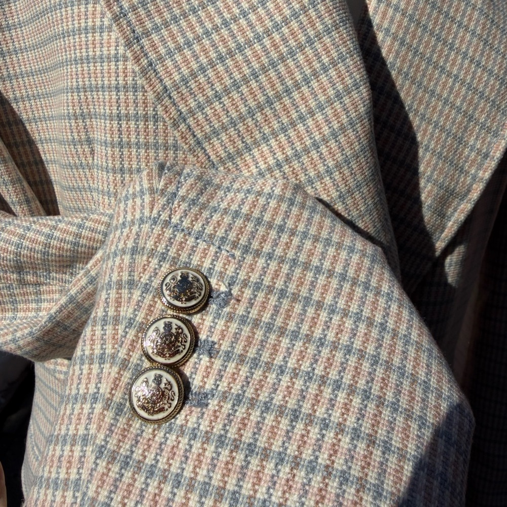 Zara  Plaid Double-Breasted Blazer - Picture 3 of 8